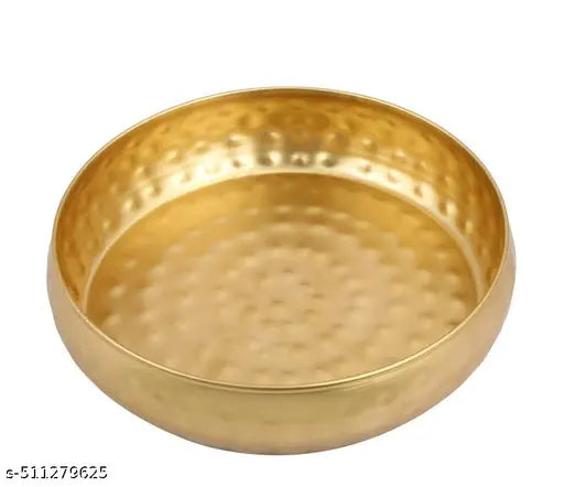 AYNCRAFT Urli Bowl for Floating Flowers and Tea-Light Candles Home, Office and Table Decor (Hammered Urli Bowl 10 Inch Golden