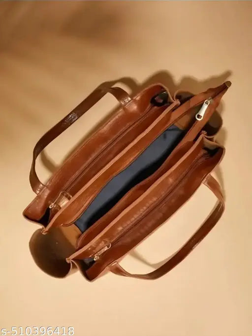 Snaya Collection Premium Stylish Brown Croc Pattern Ladies Handbag