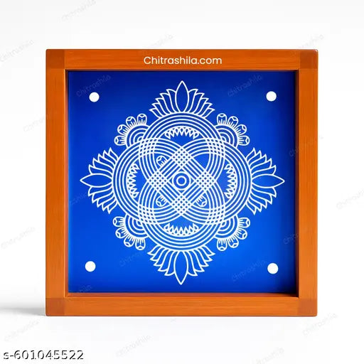 CHITRASHILA® Padi Kolam Wooden Rangoli Stencils 10X10 inches - S09
