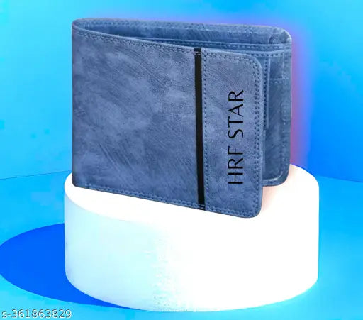 HRFSTAR Men Casual Blue Artificial Leather Card Holder