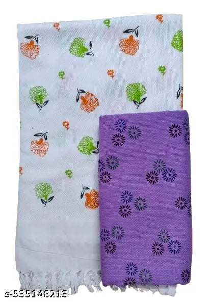 Softrez Premium Printed Bath Towels(Pack of 2) – 100% Cotton | 30x60 Inches | Ultra-Soft & Absorbent | Floral Elegance Collection