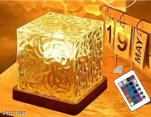 water ripple night lamp,table lamp,rotating water ripple night light aura Night Lamp  (13 cm, Multicolor)