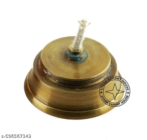 Brass Table Lantern Glass Oil Lamp Home Decoration (6 inch) [klhg]