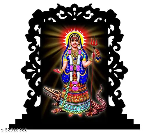 AUTOEASY Khodiyar maa murti idol for Car Dashboard idols Figurine Showpiece Khodiyar mata Gift Item & Statue for Temple Home Decor Office Study Table Holy Statue Showpiece