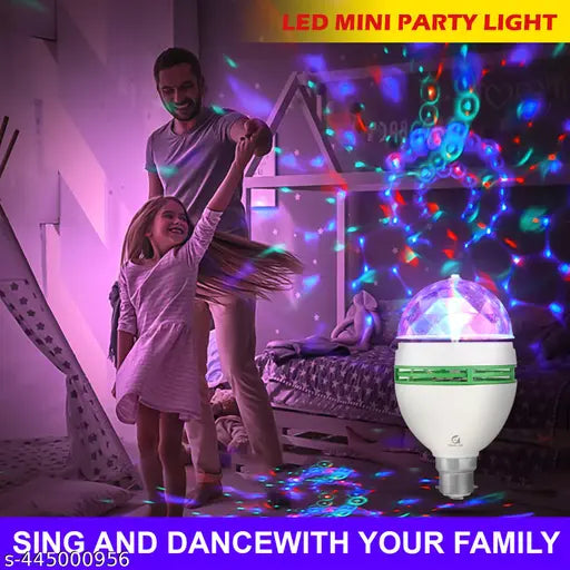 LED Disco Light with 360 Degree Rotation – Multicolor LED Lamp for Home Decor, Party, and Diwali Decoration