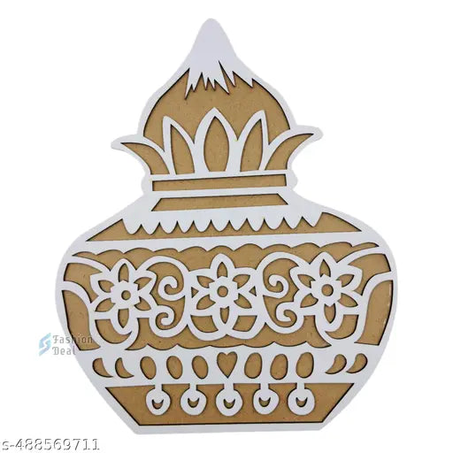 Smart Fashion Deal 12 Inch MDF Rangoli Stencil Base – Decorative Design Cutouts for Crafting and Home Decor