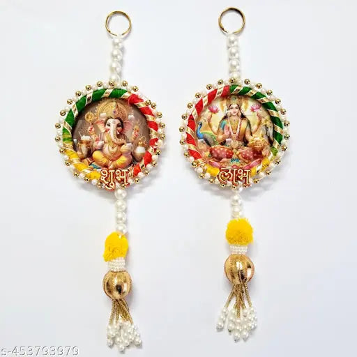 Subh labh For Door Wall Decor Hangings Toran For Door Toran Diwali Decorations Subh labh hangings 27 cm length
