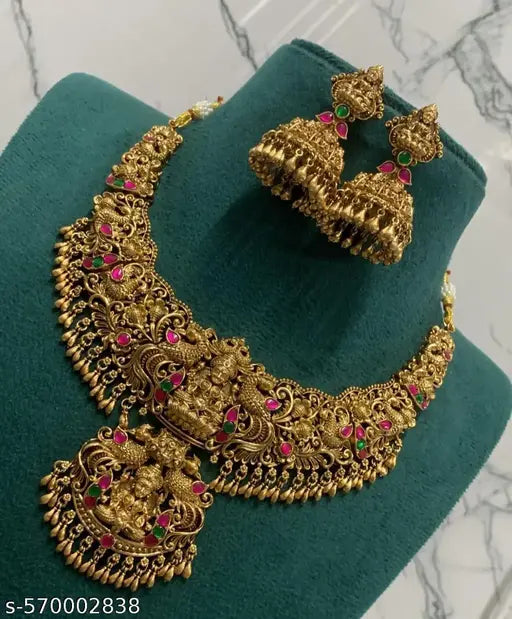 jewellery,choker,necklace,jewellery set,indian wedding jewellery set,Maangalyam/Murukku,south,indian,maharastrian,highquality set for women girls