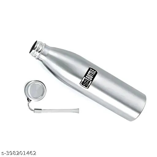 Stainless Steel Sports Water Bottles |Steel Bottle | Sports Bottle| School Bottle | Office Bottle | College Bottle|Steel Water Bottle For Kids School, Gym,Office,Work|Single Wall BPA Free & Leak Proof Cap and Steel Bottle Silver, Steel Fridge Bottle, Wate