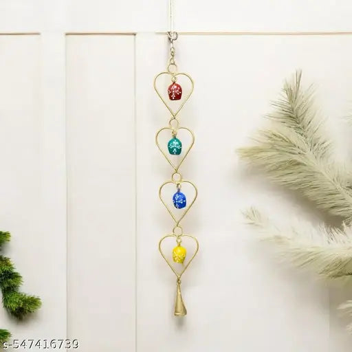 DULI Metal Windchime Wall Hanging, Feng Shui, Wall Art, Wall Decor, PositiveVibes, Rustic Wall Hangings, Wall Art, Festive Decor, Festive Decoration, Gift (27 inch)