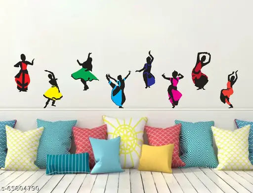 LANSTICK GIRLS BHARATHANATYA STEPS WALL STICKER