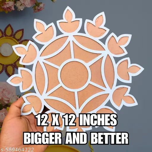 Unique Rangoli Stencil 12 x 12 inch (DESIGN 4)