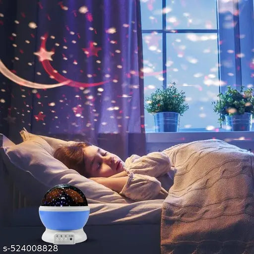 STAR MASTER LAMP ROTATING 360 DEGREE MOON NIGHT LIGHT LAMP PROJECTOR WITH COLORS AND USB CABLE LAMP FOR ROOM NIGH BULB PACK OF 1