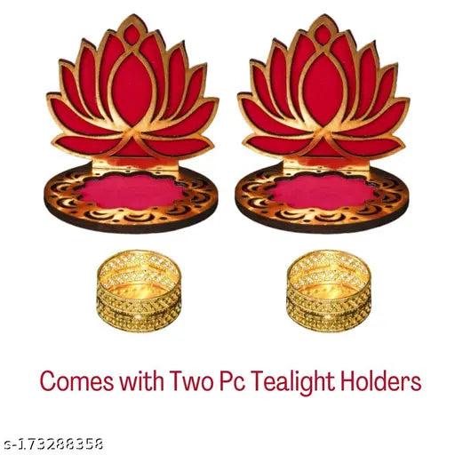 GiftZilla|Diya / Tealight Holder for Diwali, Diwali Home Decoration/Festive Décor|Set of 2