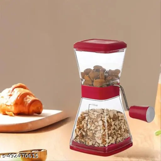 Blluex Smart Chilli & Dry Fruit Cutter, Kitchen Gadgets for Dry Fruit & Vegetable Chopper, Badam Onion Chilli Cutter Machine with Stainless Steel Blade