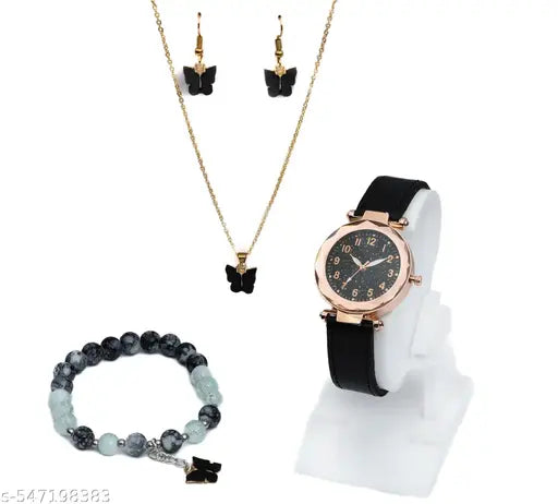 Watch For Women &Girls &Bracelet& set combo ( 3 pic )