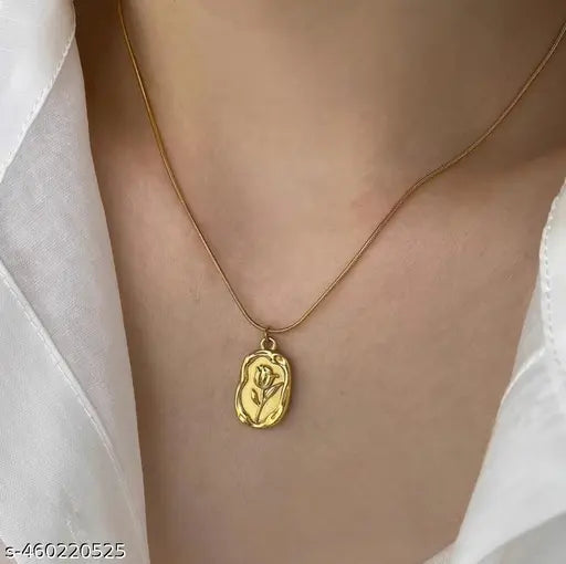 New Design Premium Quality Rose flower Girls Pendant Chain || Girls Locket || Girls necklace chain || chain for girls || women nechlace chain || pendant chain || Trendy necklace chain || necklace dikhayen