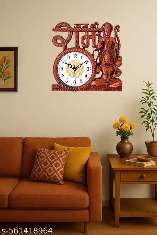 Designer Ram Ji Hanuman Ji Jai shri Ram Wall clock