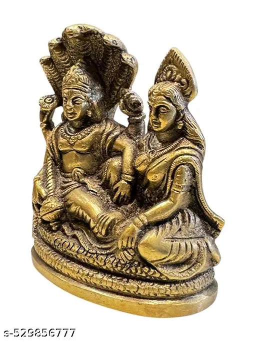 Divine Laxmi Vishnu Idols for Home Temple – Pure Brass Murti Collection
