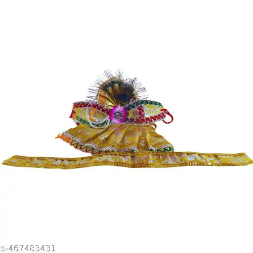 8-Inch Devotional Dress Set for Jagannath, Balabhadra, Subhadra