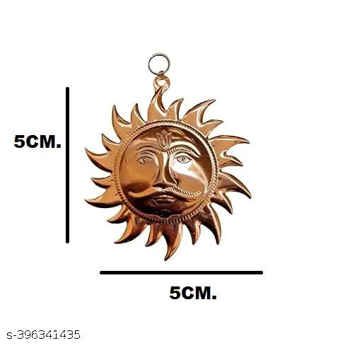 Wall Hanging Lord Sun Idol Suraj surya Murti Statue Brass Decorative Showpiece for Wall Décor Room Décor Best for Housewarming Vastu Good Luck Decorative Showpiece
