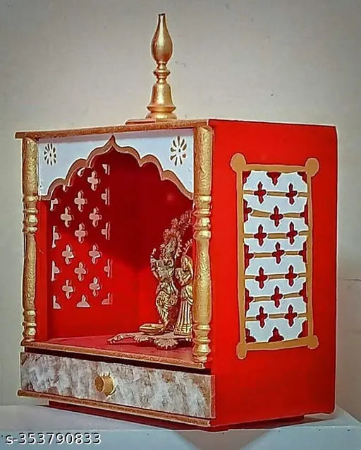 Wall mount wall hanging Pooja mandir wooden temple Pooja mandir home and oofice