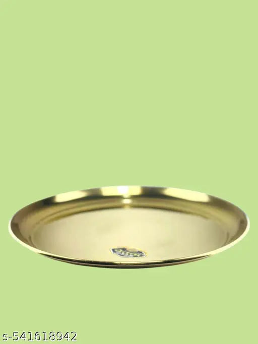Pooja Brass Handmade Aarti Thali - 21.5x2.5