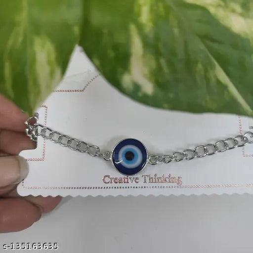 Stainless Steel Evil Eye Friendship Bracelet Adjustable Pack of 1