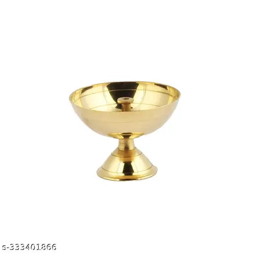 BRANDSOM Pyali Diya | High Quality Oil Lamp for Daily Puja & Other Religious Rituals | Home Décor | Deepak for Home, Office & Temples | Festive Gifts