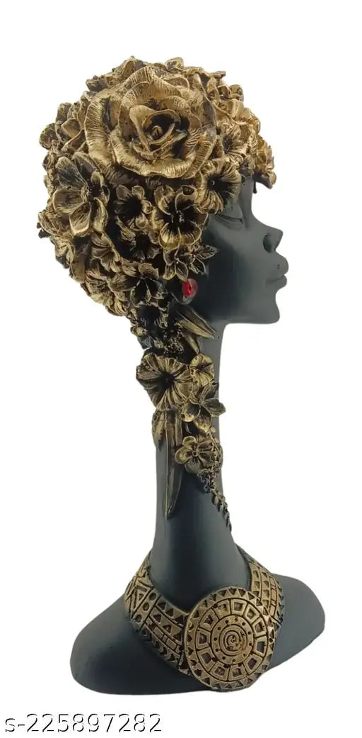 ImpresModern Art Showpiece collection for Decoration Handicrafts ( Golden and Black Colour )