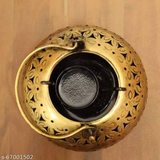 Gunendra Crafts Home Decor Handcrafted Beautiful Hanging Metal Lota Candle Holder Antique Shade Box for Home Decoration|Lantern|Candle Stand|Gifting
