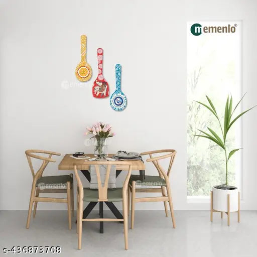 Vastu Design Spoon Shape Designer MDF Wall Hanging|Wall Decoration|Home Decor
