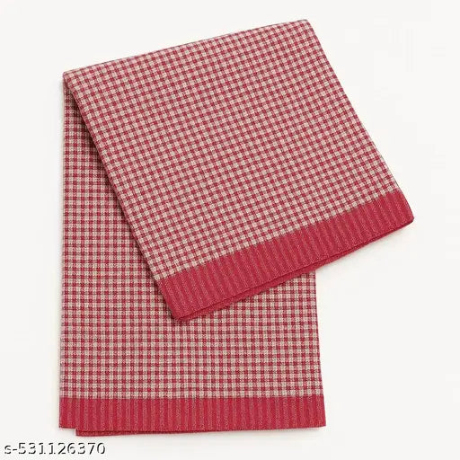 GROZNI STORE 100% Pure Cotton Check Bath Towel/Gamcha – Soft & Lightweight Daily Use Towel (Pack of 1)