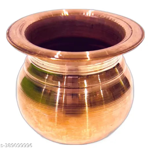 Copper Kalash Lota for Pooja – Small Size (7.5 cm) | Pure Copper Temple Kalash