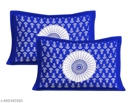 Cotton Bedsheet for Double Bed Combo Of 1 bedsheet With 2 Pillow Cover