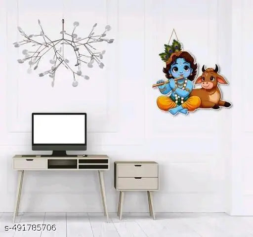 Beautiful cute lord Krishna happy Krishna janmashtami Wall Hanging