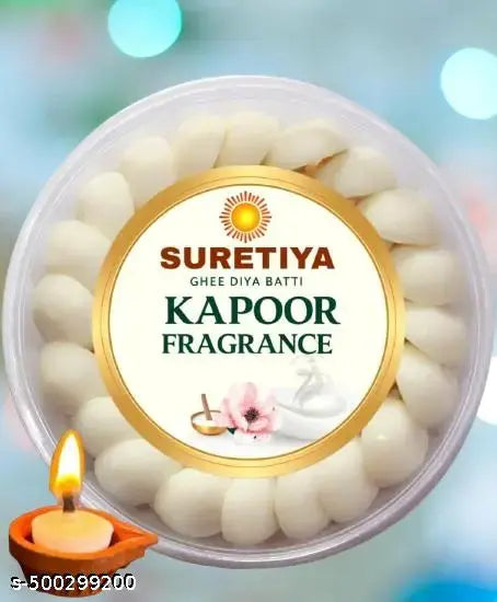 Pure Cow Ghee Diya for Pooja, Festivals (50 Pieces) | Readymade Ghee Diya Batti | Easy to use & Long Lasting Ghee Diya Wicks | Wax Free Batti for Pooja, Festivals & Religious Rituals