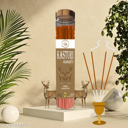 Vrk Agarbatti Premium Incense Sticks Combo Pack For Home Pooja And Negative Energy Remover Agarbatti Rose / Kasturi / Sandal / Lavender (100gm,Set Of 4) 400Gms