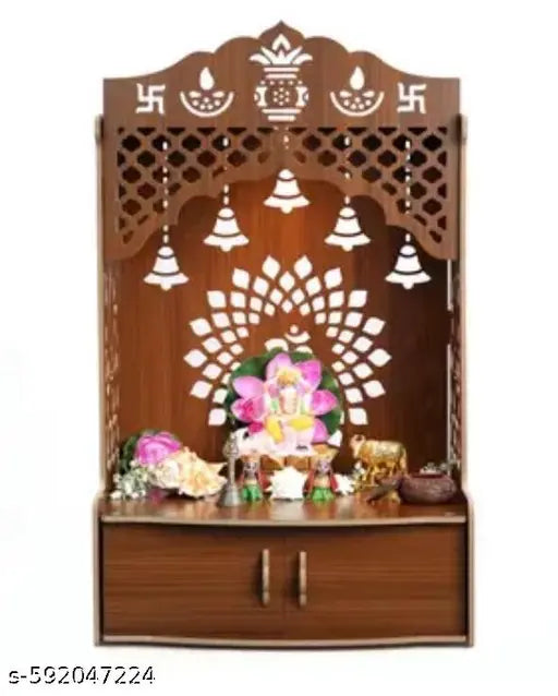 Premium Wooden Pooja Mandir for Home Temple Décor