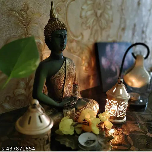 DK Metals Metal Hanging Lantern Gold Color
