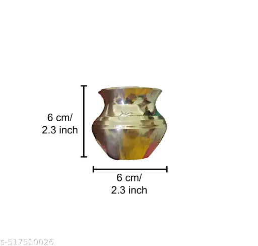 Brass Small Pooja Lota for Puja Article - 2 Pcs