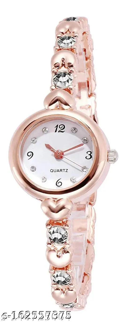 Rose Gold Diamond Watch Women watch Women Classy watch Black Girls Unique watch Women chain birthday gift Watch Analog golden watch New Combo watch Women Fancy watch black chain Wrist watch chain wala hand watch new beautiful Girls Watch New Watch for Gir