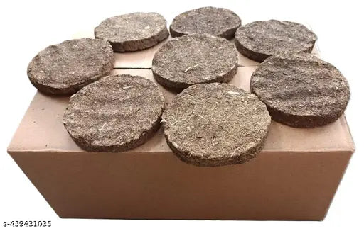 40 Pcs. Cow Dung Cake/Upla for Havan-Pujan & Religious Purpose | Handmade Desi Gau ke Gobar ke Upale/kande| Pack of 40 pcs | Round shape 9 cm.