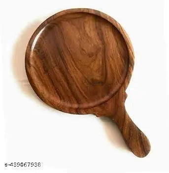 Wooden Pizza Plate/Pan with Handle, Pizza Serving Platter/Tray for Kitchen & Restaurant Suitable for All Kitchen