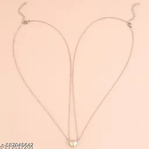 , Combo offer 4pcs/set Unisex Valentine Lovers Jewelry Gift Couple Bracelet Gifts Heart Shape Alloy Magnet Wristband Stone Beaded Bracelet and Magnet heart Pendant