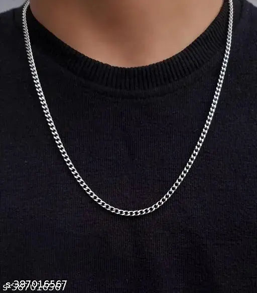 Black Pendant For Unisex Men & Women Stainless Steel Chain combo