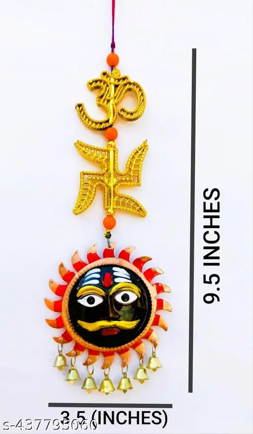 Adhyans Vastu Remedies Black Colour Sun,Surya face For Good Luck Success Prosperity & Remove Negative Energy can be use wall car office & others place.Material: Metal,Plastic,Cotton