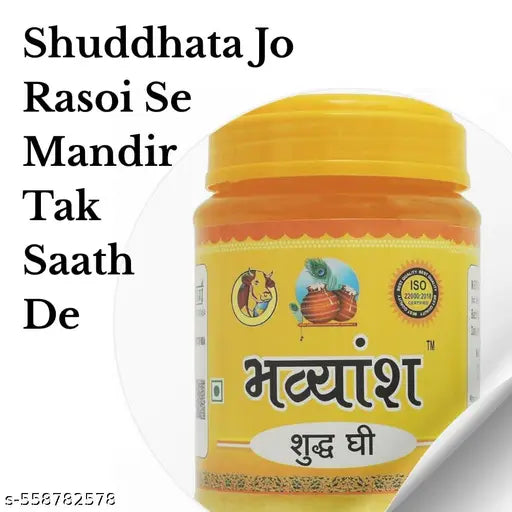 BHAVYANSH 1 Ltr Pure Cow Ghee For Better Digestion And Immunity - Granular Texture For Cooking, Eating & Pooja