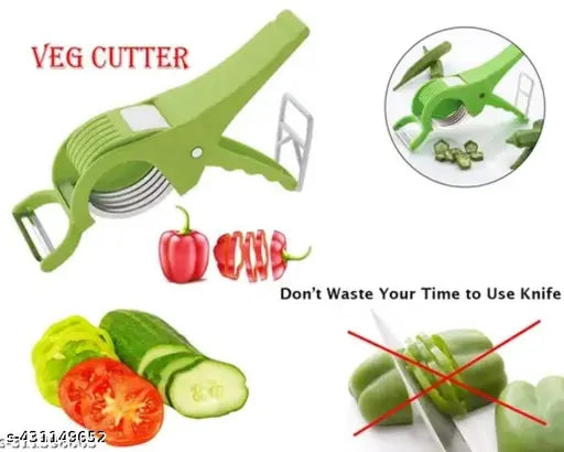 2 In 1 Veg Sharp Stainless Steel 5 Blade Cutter with Peeler for Kitchen Slicer and Peeler with Smart Locking System Vegetable & Fruit Grater & Slicer (PACK OF 1)(MULTICOLOR)