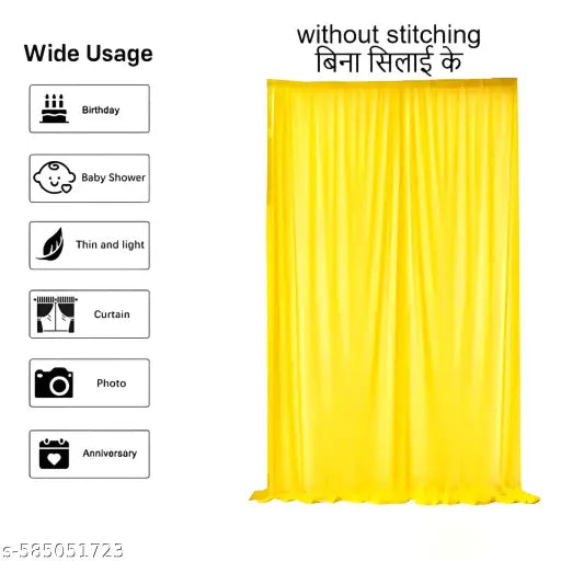 Yellow Backdrop for Decoration with Led Light, MoneyPlant Leaves, Haldi Decoration Items for Home, Backdrop for Pooja Decoration, Haldi Backdrop Decoration Set, Pongal, Sankranti, Lohri